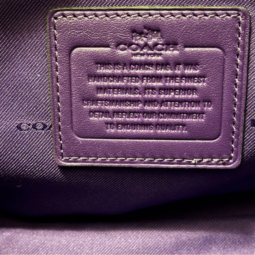 Coach Mini Crosby Carryall Handbag in Stunning Violet Purple Leather - Picture 5 of 10
